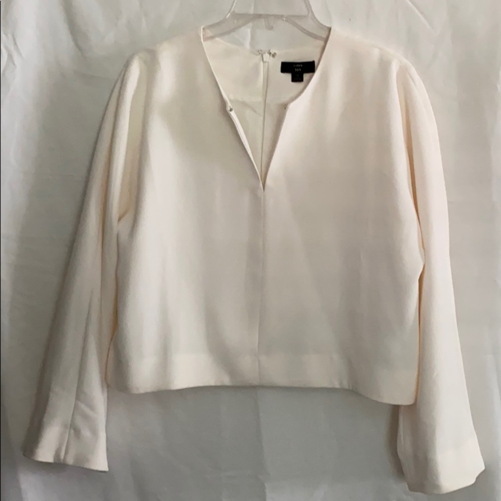 J crew  365 cream Crop top